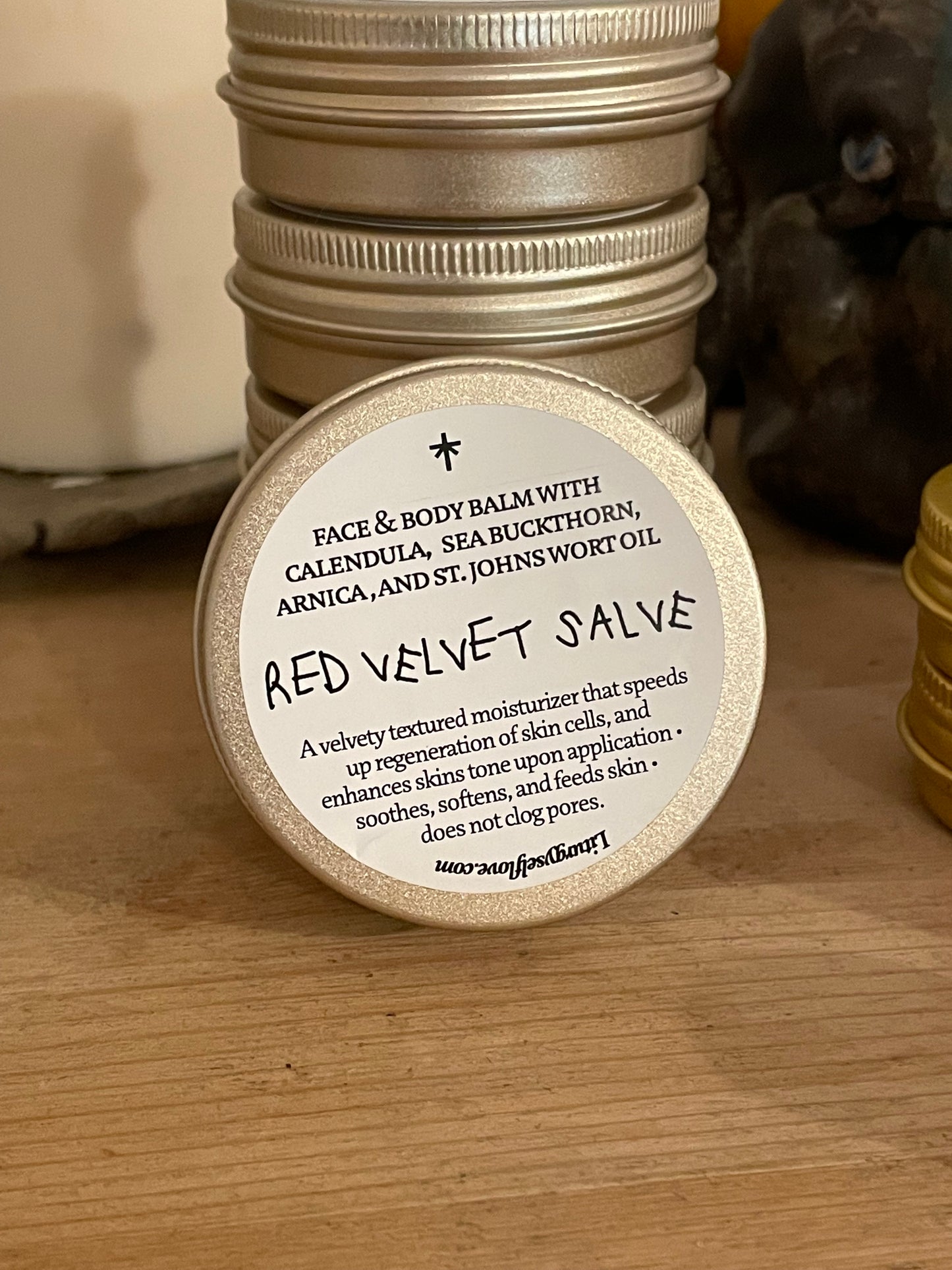 Red Velvet Salve - with calendula, sea buckthorn, and arnica